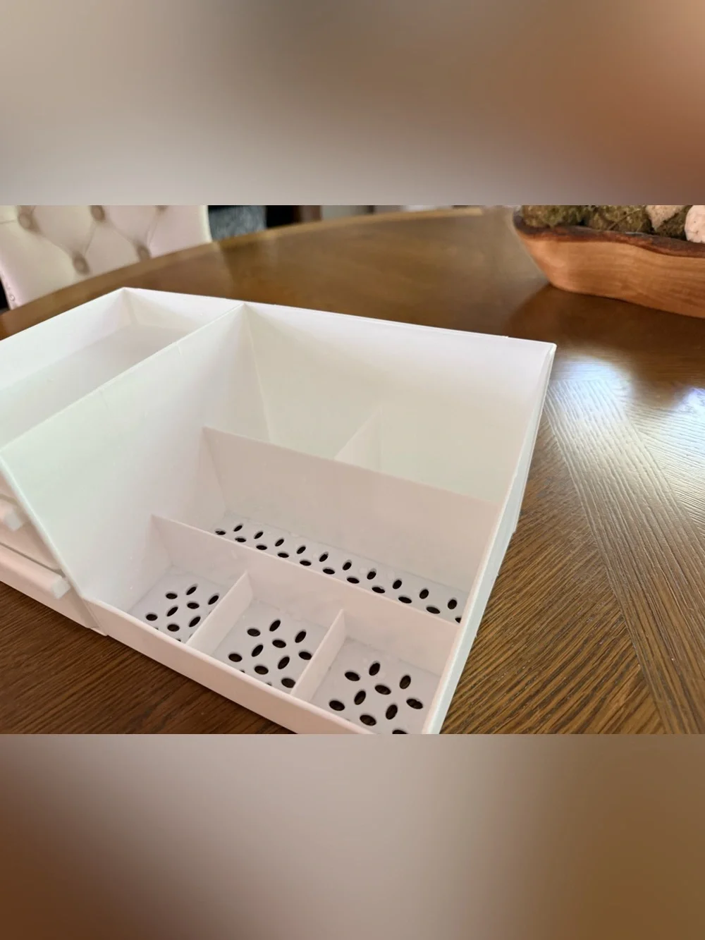 White Makeup Organizer with Drawers – Vanity Bathroom Desk Storage